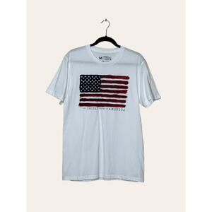 Great American Lakes Timber US Flag Short Sleeves T Shirt Size M